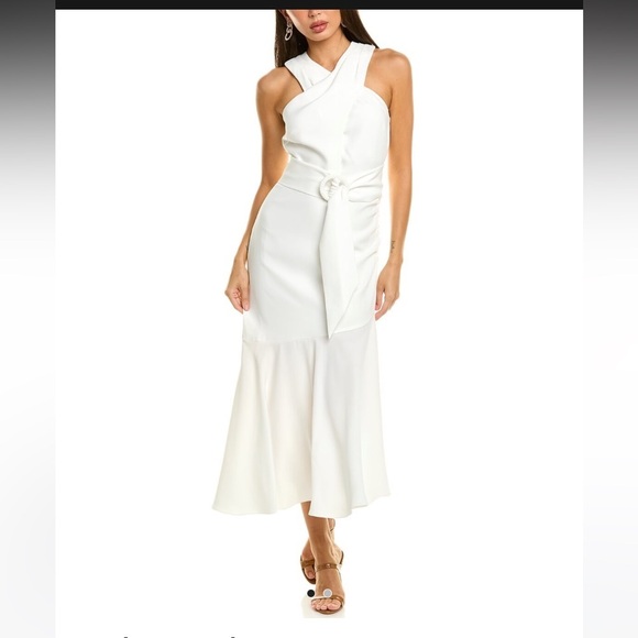 Sachin + Babi Dresses & Skirts - Sachin + Babi White Naomi Belted Sleeveless Dress